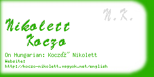 nikolett koczo business card